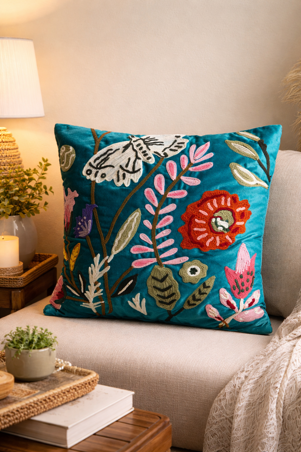 Butterfly Garden Pillow 