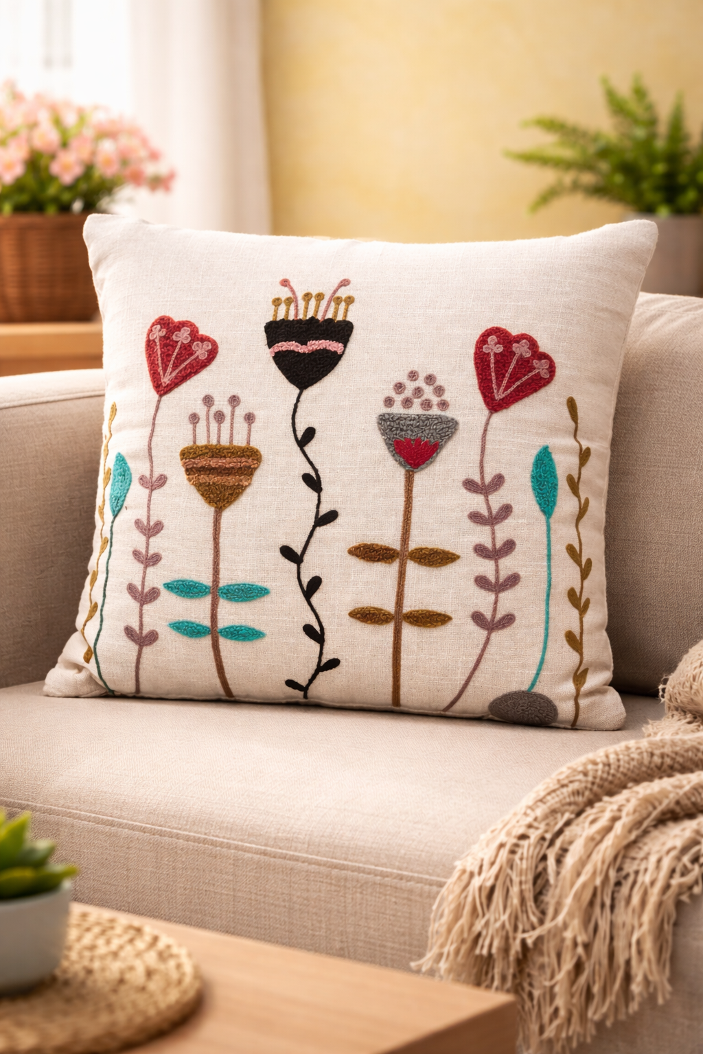 Petals & Puff Pillow 